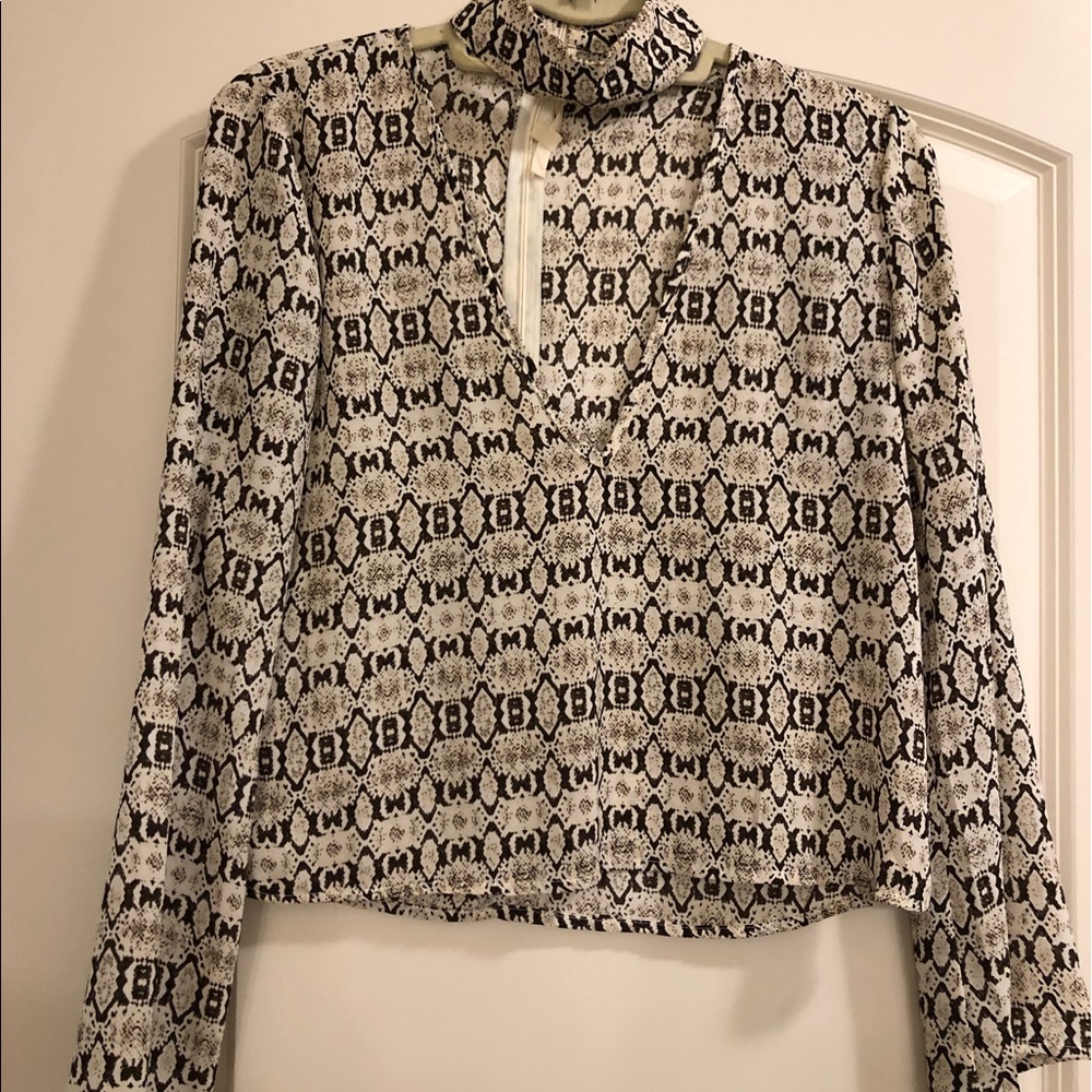 Olivaceous Snakeprint Top